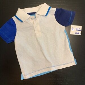 ⭐️2/$5.00⭐️ Joe Fresh 6-12m Blue and White Polo Shirt